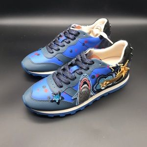 SOLD Coach Sharky Blue Sneaker With Cherry Designs